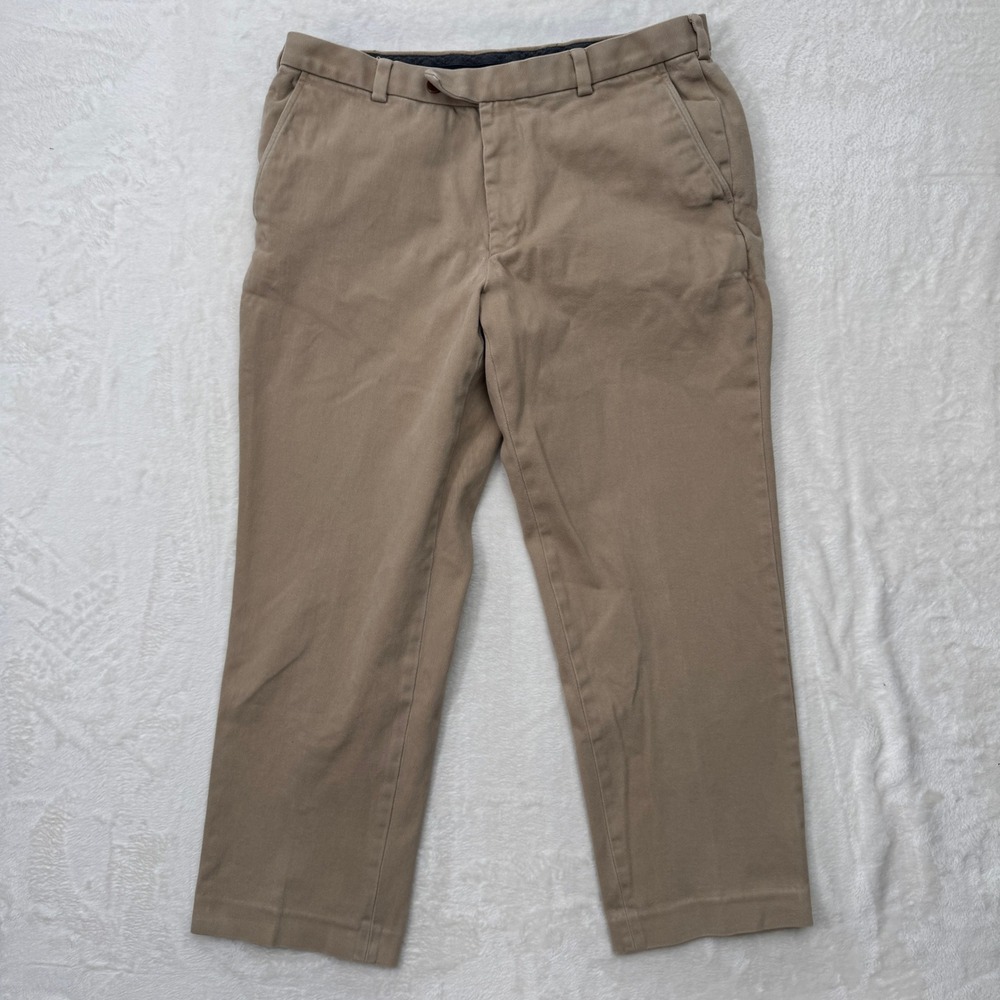 Brooks Brothers Chinos Mens Tan Clark Fit Cotton‎ Stretch Khaki Pants